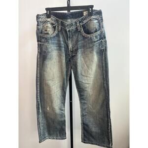 Buffalo By David Bitton Men's Jeans Embroidered "V" design back pockets  34/26.5